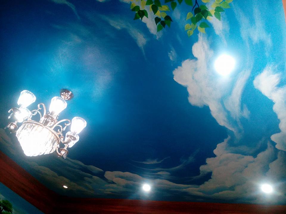 vẽ trần mây 3d đẹp tại yên phong bắc ninh